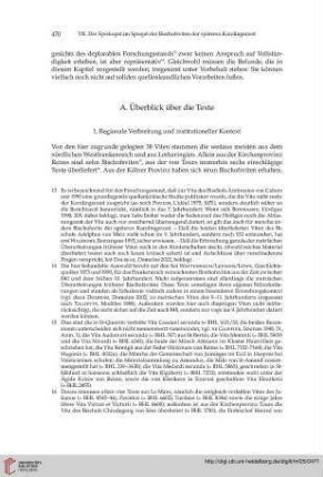 1. Regionale Verbreitung und institutioneller Kontext
