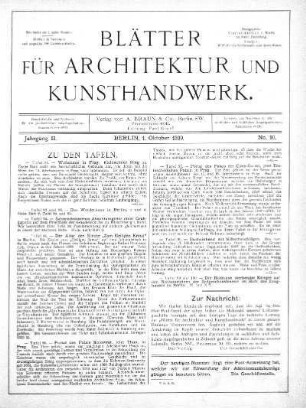 No. 10, 1. Oktober 1889