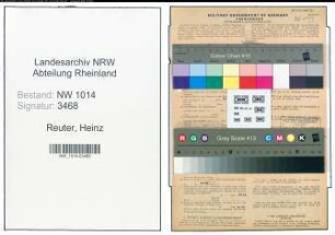 Entnazifizierung Heinz Reuter , geb. 28.06.1922 (Arbeiter)