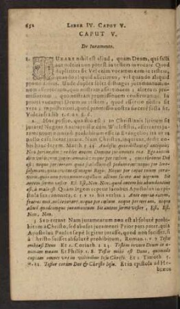 Caput V. De Iuramento.