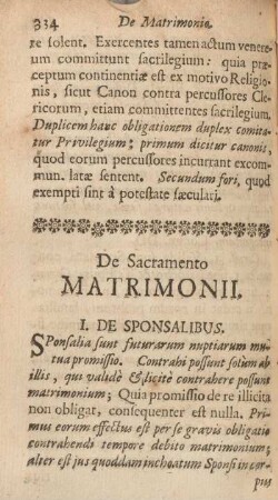 De sacramento matrimonii.