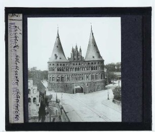 Lübeck, Holstentor : Ansicht der Stadtseite