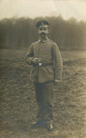 Erster Weltkrieg - Postkarten "Aus großer Zeit 1914/15". Persönliche Fotopostkarte - Otto Rösch