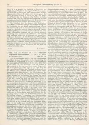 599-601 [Rezension] Lemme, Ludwig, Theologische Enzyklopädie nebst Hermeneutik