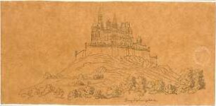 Zocher, Ernst; Bisingen bei Hechingen; Burg Hohenzollern - Perspektive
