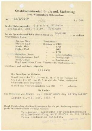 Grebe, Wilhelm