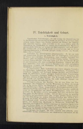 IV. Trächtigkeit und Geburt.