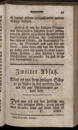 Zweiter Absatz. - Dritter Absatz.