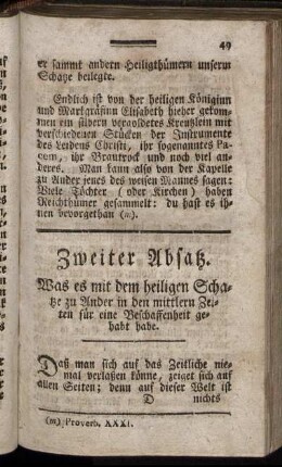 Zweiter Absatz. - Dritter Absatz.