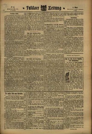 Zweite Ausgabe vom Freitag, den 03. März 1911.