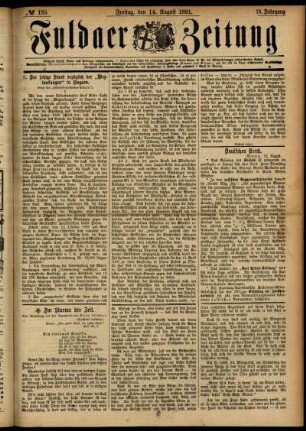 Ausgabe vom Freitag, den 14. August 1891.