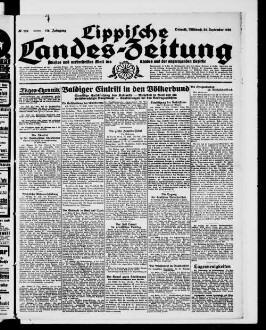 Lippische Landes-Zeitung : ältestes und weitverbreitetes Blatt des Landes und der angrenzenden Bezirke