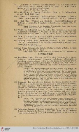 Einbände (Nr. 169-182)