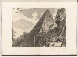 Piramide di C. Cestio (Pyramide des Gaius Cestius), aus der Folge "Vedute di Roma"