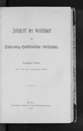 30.1900: Zeitschrift der Gesellschaft für Schleswig-Holsteinische Geschichte