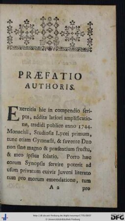 Praefatio Authoris.