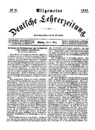 Die Reform des Volksschulwesens oder die Schulfrage in ihrer möglichen Durchführung