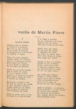 [La] vuelta de Martín Fierro