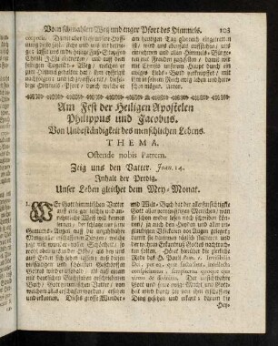 103-131, Am Fest der hh. Apostelen Philippus und Jacobus. - Am h. Pfingst-Montag.