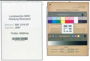 Entnazifizierung Matthias Porten , geb. 25.05.1902 (Schreiner)
