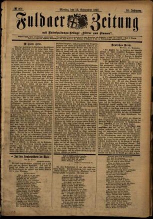 Ausgabe vom Montag, den 13. September 1897.