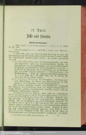 IX. Theil. Zölle und Steuern