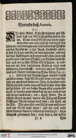 Vorrede deß Autoris
