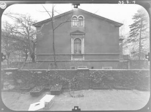 Dresden-Südvorstadt, Bergstraße 23. Villa (1871). Seitenfront vom Nachbargrundstück (Nr. 25)