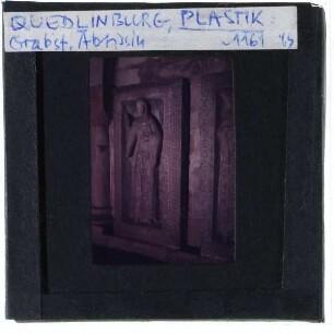 Quedlinburg, Stiftskirche St. Servatius,Quedlinburg, St. Servatius, Äbtissinengrabplatte