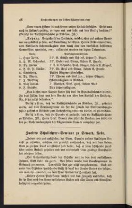 46-49, Zweites Schullehrer-Seminar zu Seward, Nebr.