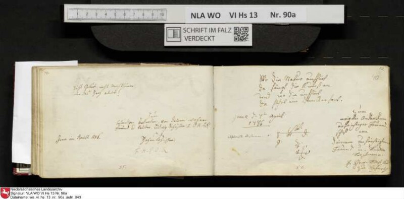 Stammbuch des Ernst Philipp Ludwig Zellmann (1763-1795) aus
                           Braunschweig