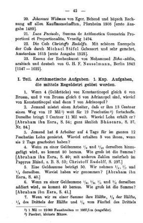 I. Teil. Arithmetische Aufgaben.