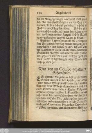 Von den im Coliseo gehaltenen Schaw-spielen.