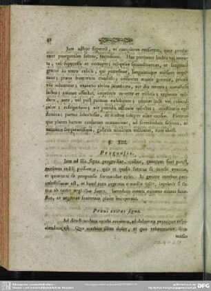 §. XIII. Prognosis