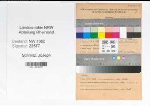 Entnazifizierung Joseph Schmitz, geb. 01.03.1902 (Schlosser)