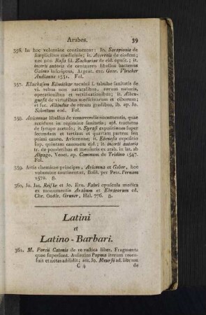 Latini et Latino - Barbari.