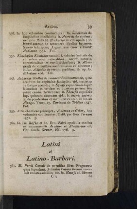 Latini et Latino - Barbari.