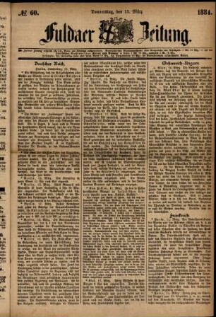Ausgabe vom Donnerstag, den 13. März 1884.