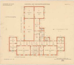 Hörsaal- und Seminargebäude der Universität Göttingen: Blatt 3, 1. Stockwerk