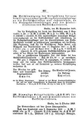 Beschleunigung der Auszahlung der neubewilligten einmaligen Kriegsteuerungszulage an die Volksschullehrer und -lehrerinnen, an die Ruhegehaltsempfänger und die Hinterbliebenen von Volksschullehrern : [F. Öffentliches Volksschulwesen]