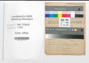 Entnazifizierung Alfred Koch , geb. 23.06.1907 (Arzt)