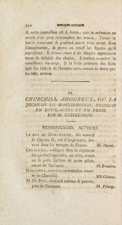 24. Churchill Amoureux, Ou La Jeunesse De Marlborough ...