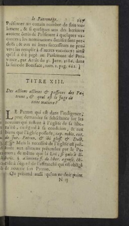 Titre XIII. - XVI.