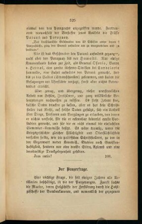 525-535, Zur Panzerfrage