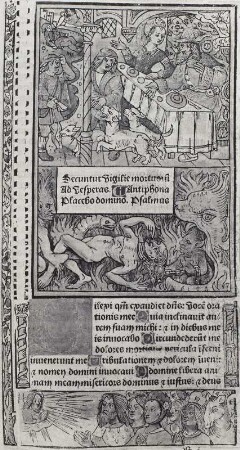 Illustrierte Seite aus dem lateinisches Stundenbuch, Blatt b 1 a