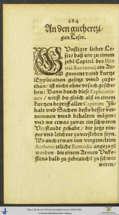 An den guthertzigen Leser