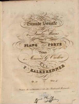 Grande sonate à quatre mains pour le piano forte : op. 79