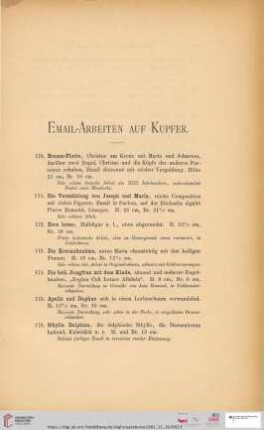 Email-Arbeiten auf Kupfer (Nr. 170 - 182)