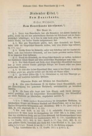 Siebenter Titel. Vom Bauernstande