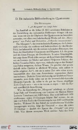 D. Die italienische Bildbeschreibung im Quattrocento